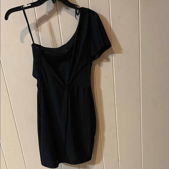 Camille La Vie Black One Shoulder Ruffled Cocktail Dress - Picture 5 of 8